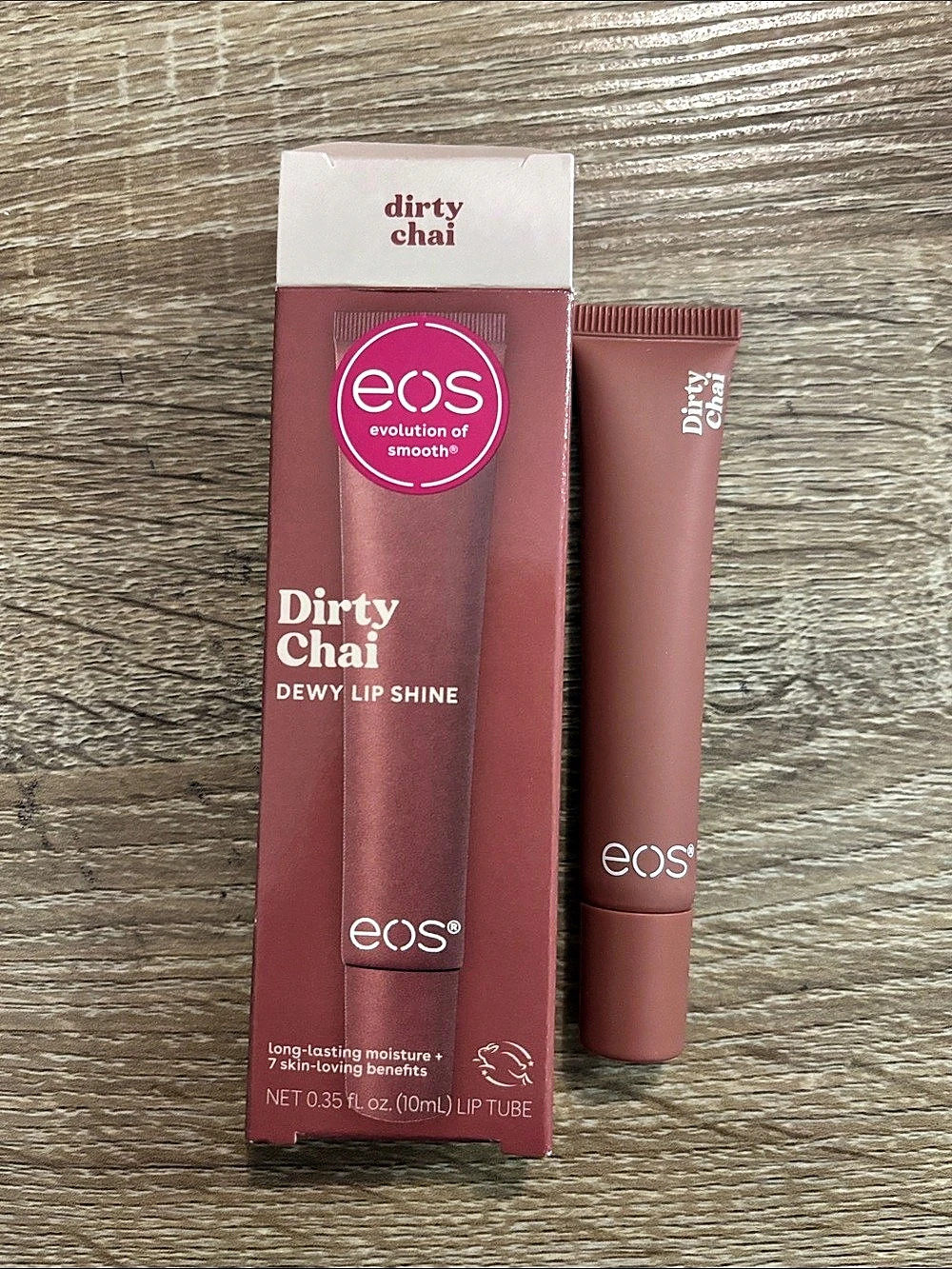 eos Dewy Lip Shine Dirty Chai Lip Shine in Brown NWT